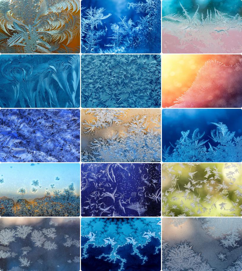生成的冰晶有各种各样的艺术图案,非常唯美.