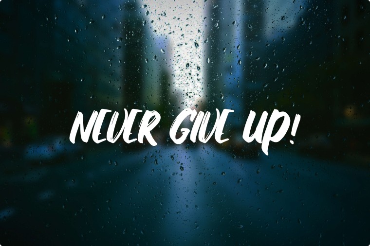 励志高清壁纸：Never Give Up